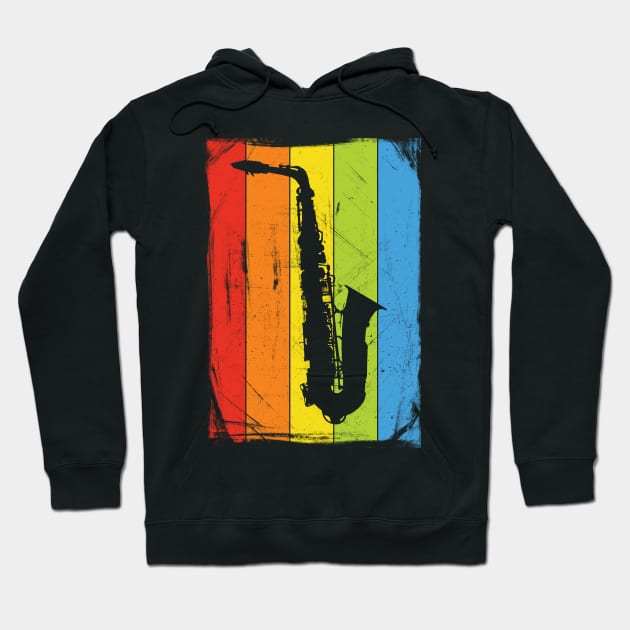 Rainbow Saxophone Hoodie by fizzyllama